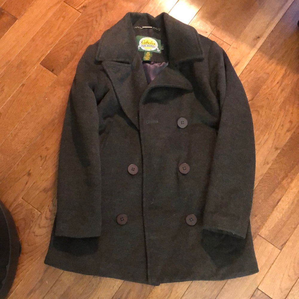 Beautiful double breasted Cabela’s wool pea coat